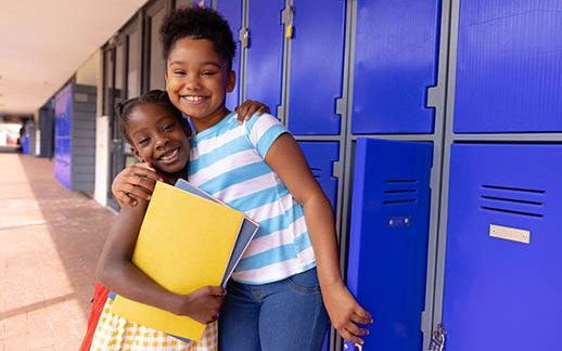 Students Lockers Outside